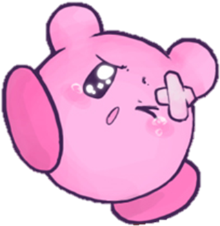 Kirby - Ouch - Cartoon (343x366)