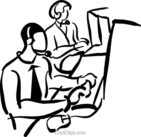 Technical Support Operators Royalty Free Vector Clip - Technical Support Operators Royalty Free Vector Clip (480x467)