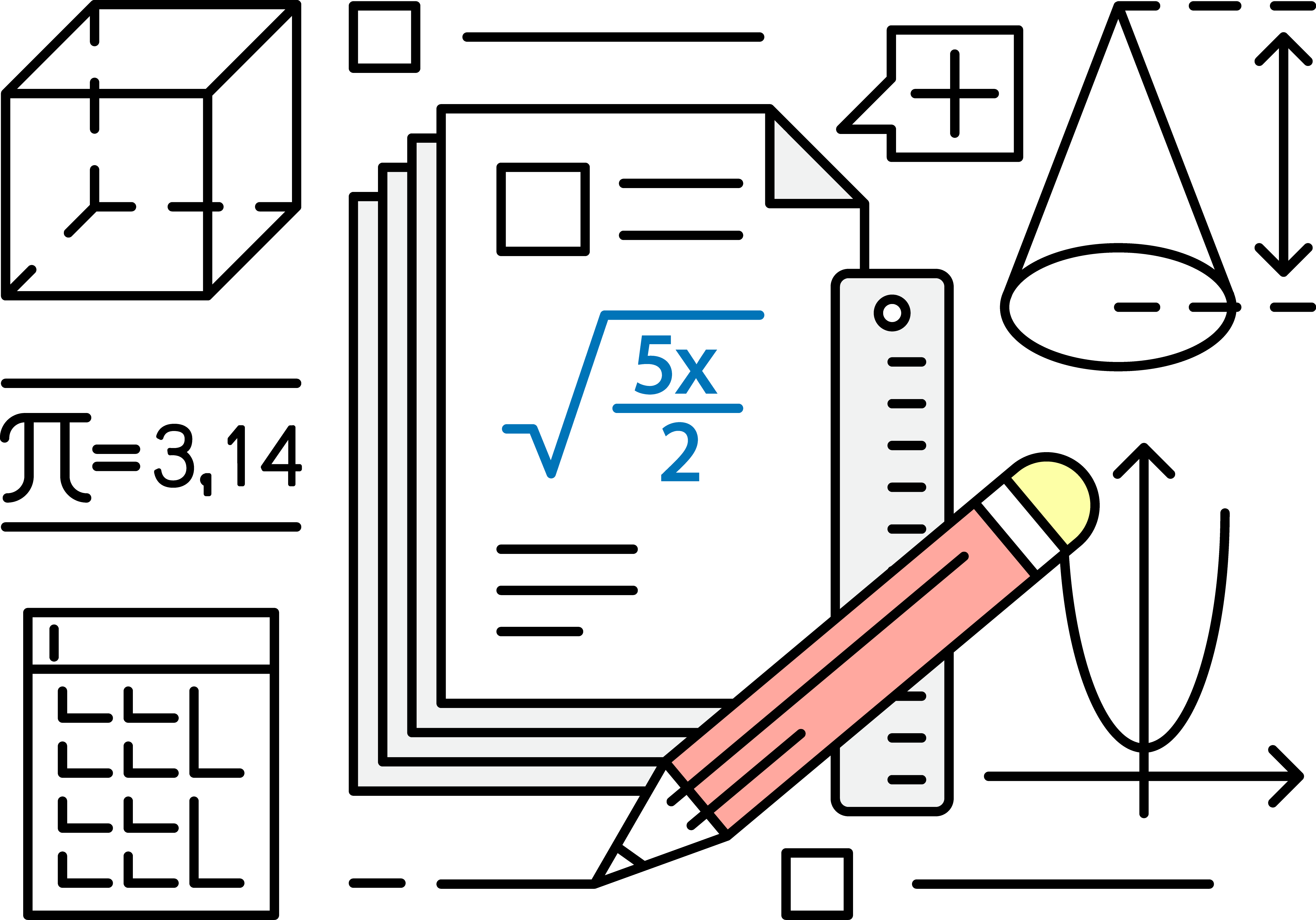 Drawing Mathematics Euclidean Vector - Matematicos Vector (5111x3571)