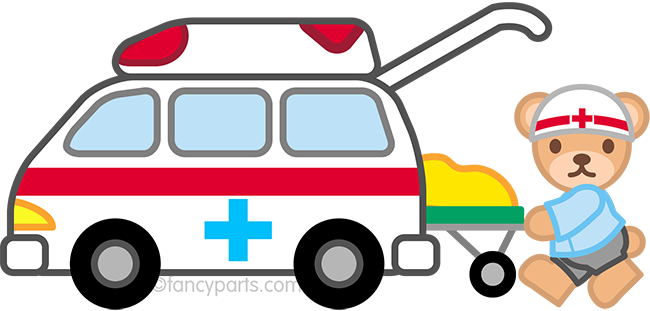 救急車 イラスト フリー (650x311)