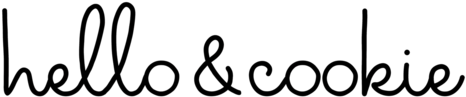Hello & Cookie - Line Art (700x210)