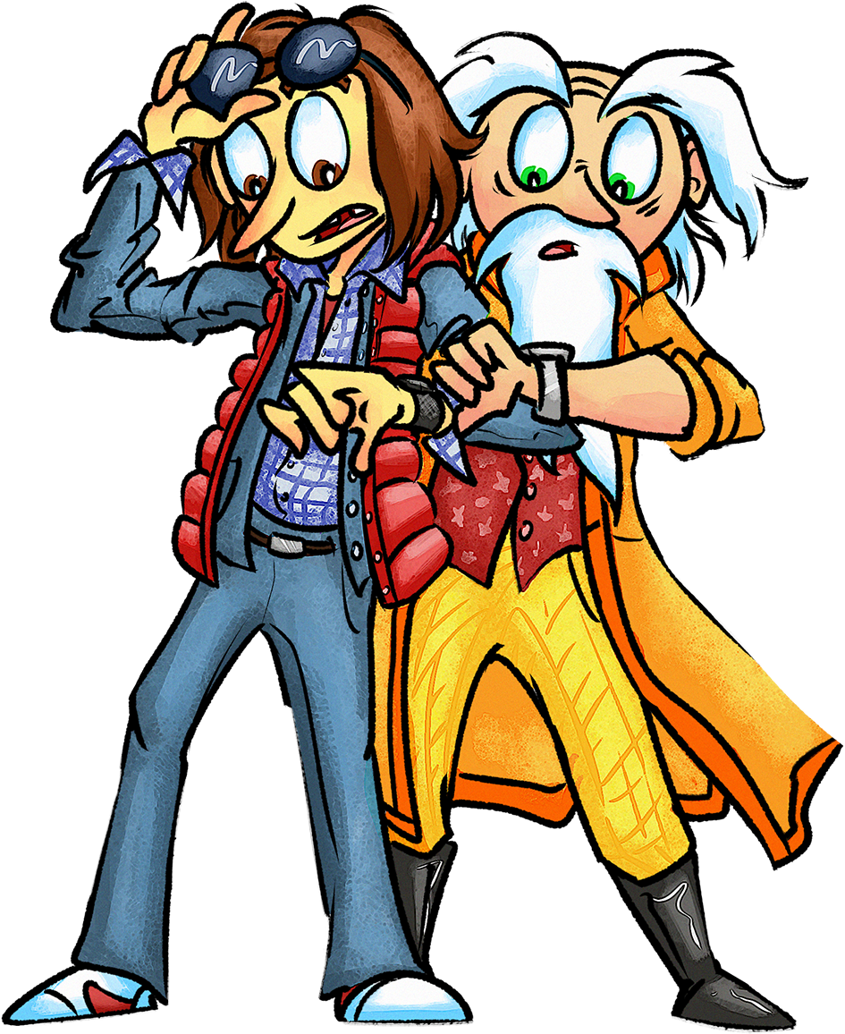 Bttf - Cartoon (1000x1210)