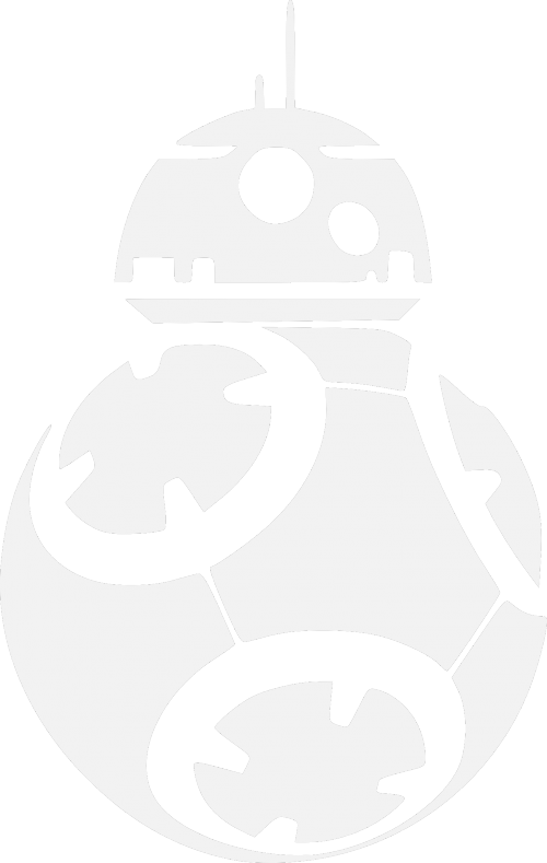 Please Note That The White Image Is A White Sticker - Ride Catalog Star Wars Inspired Bb8 Bb-8 Decal Sticker (500x789)