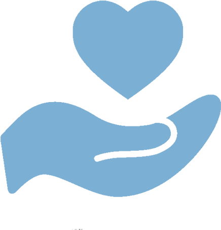 Hand With Heart Above - Hand (500x500)
