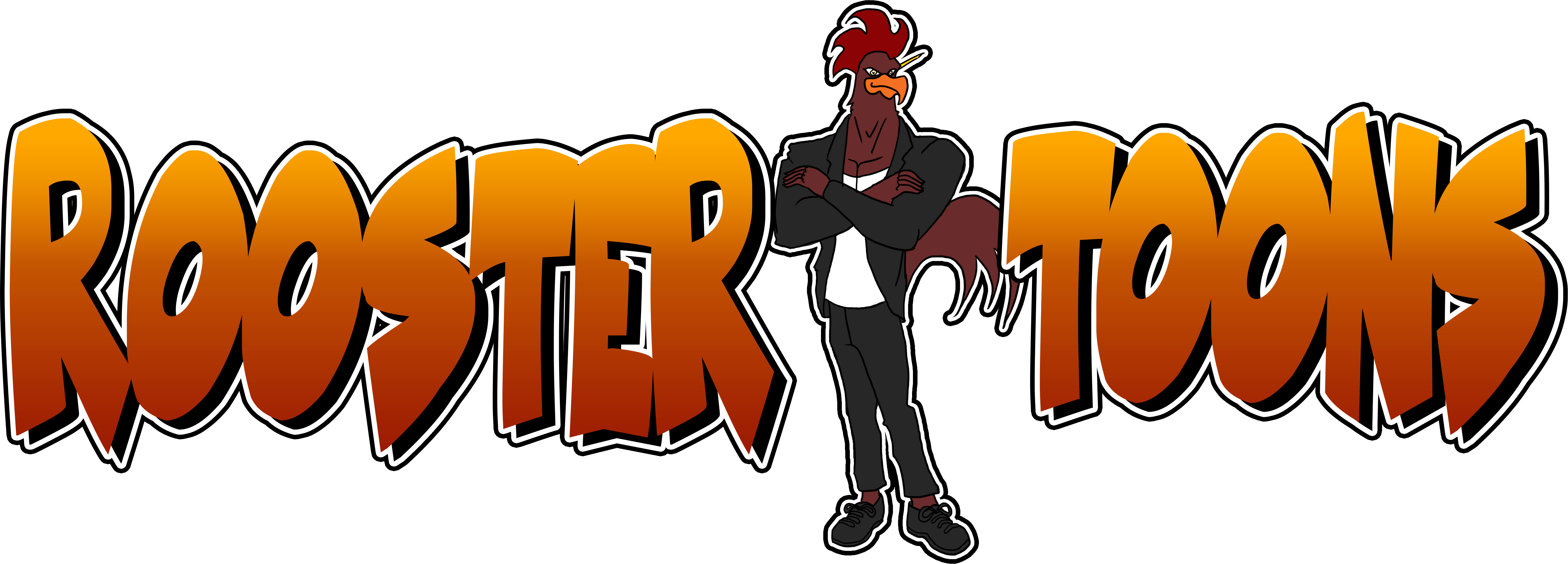 Rooster Toons - Rooster Cartoon (5491x1973)