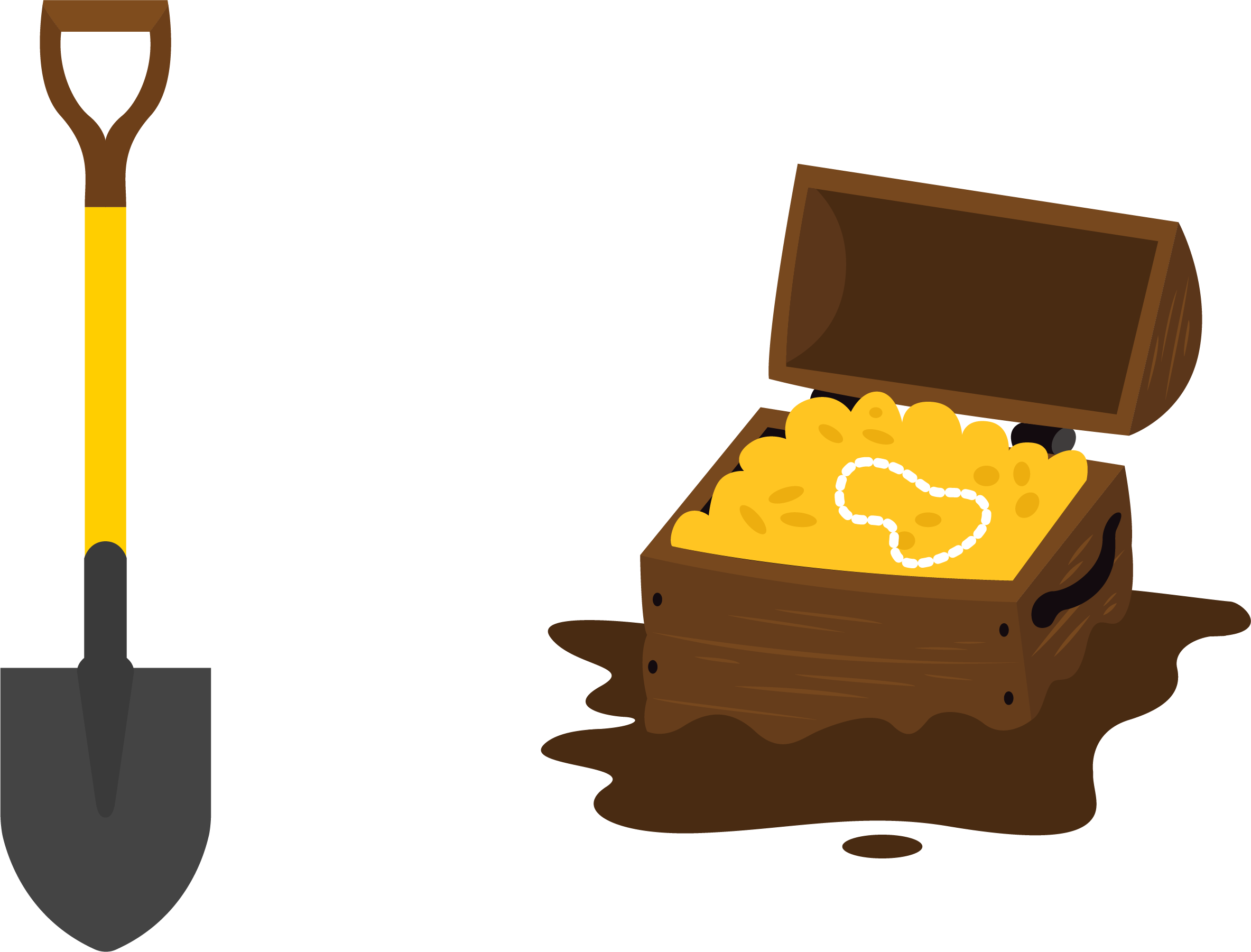 Gold Mining - Mining Shovel - Mineral (2367x1801)