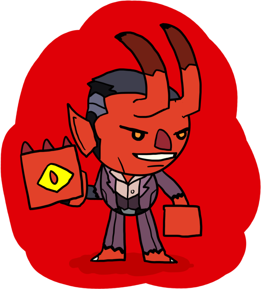 Devil Cross By Clunse - Cartoon (848x942)