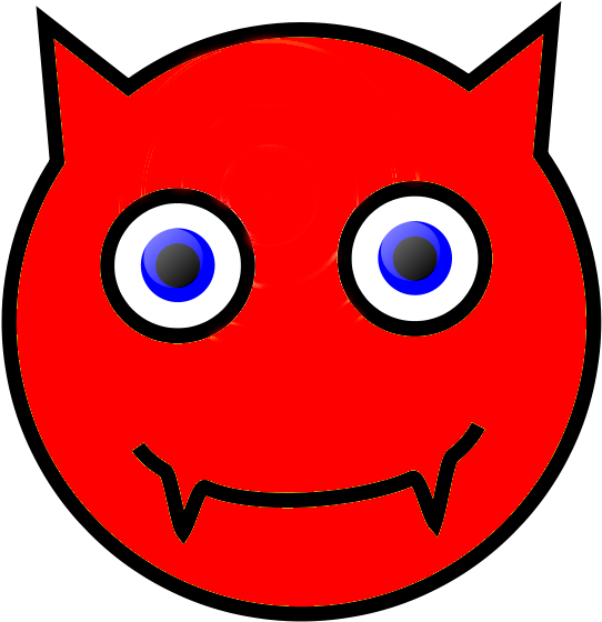 Smiley Emoticon Devil Face Clip Art - Smiley (571x579)