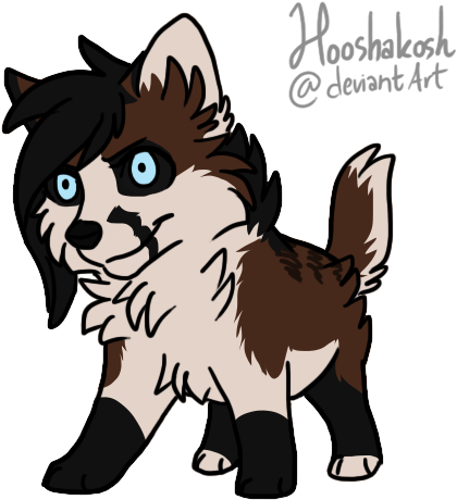 Chibi Wolf - Cartoon (500x500)