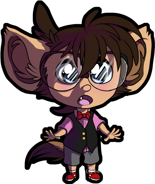 Chibi Wolf Conan - Cartoon (600x700)