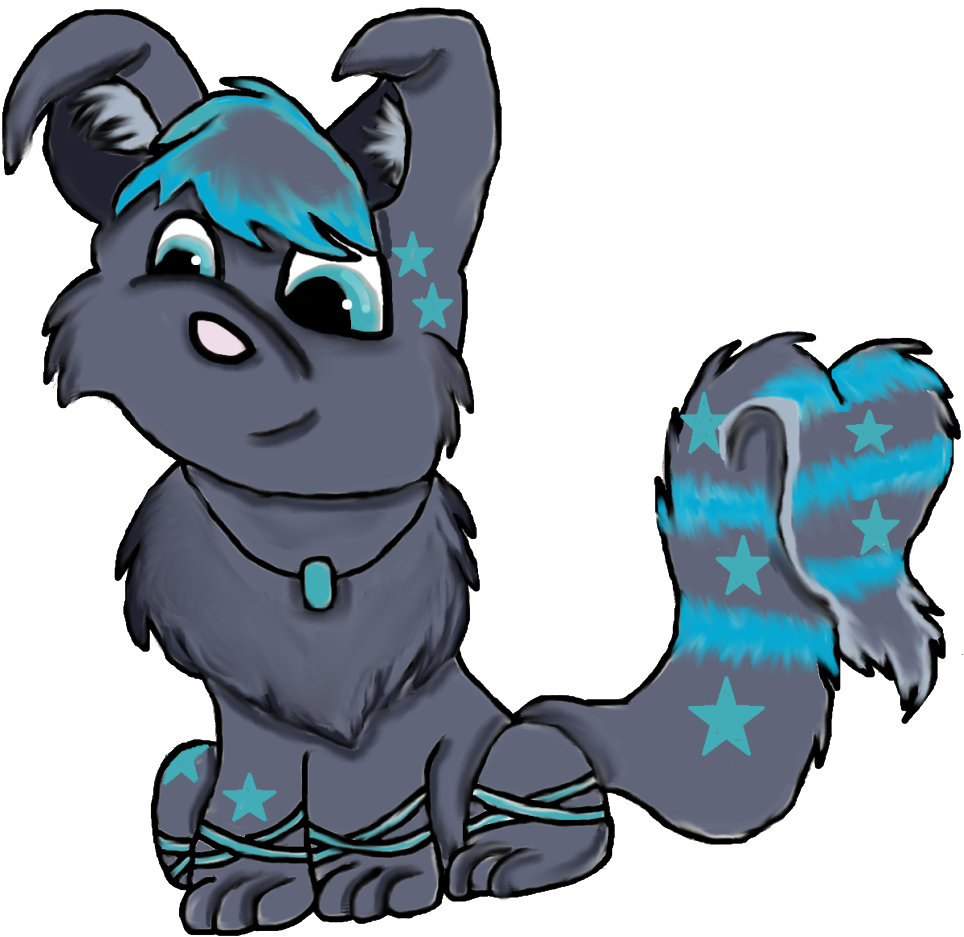 Chibi Wolf Couple - Gray Wolf (1023x996)