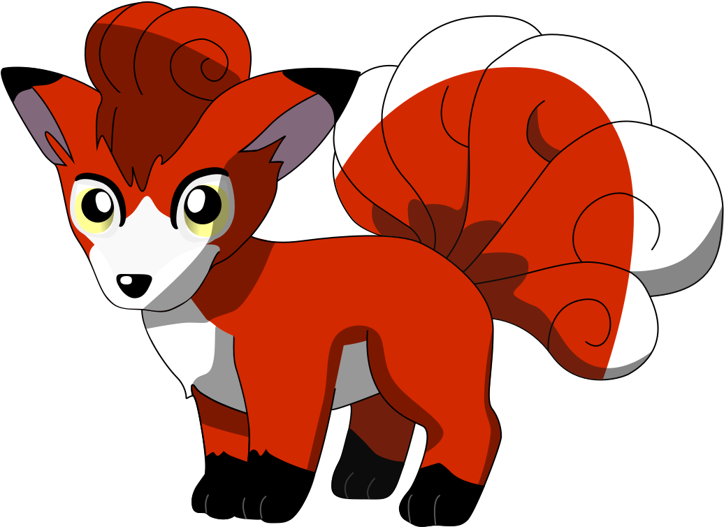 Flutterflyraptor My First Vulpix Oc - Cartoon (1044x778)