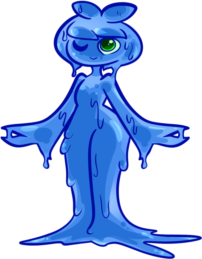 Blue Slime Adoptable - Cartoon (864x924)
