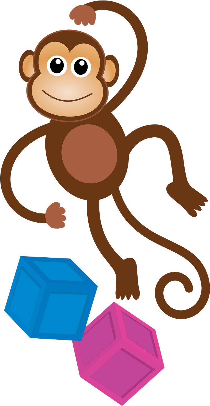 Dancingmonkeyonblocks - Cute Animal Designs Bib (800x1561)