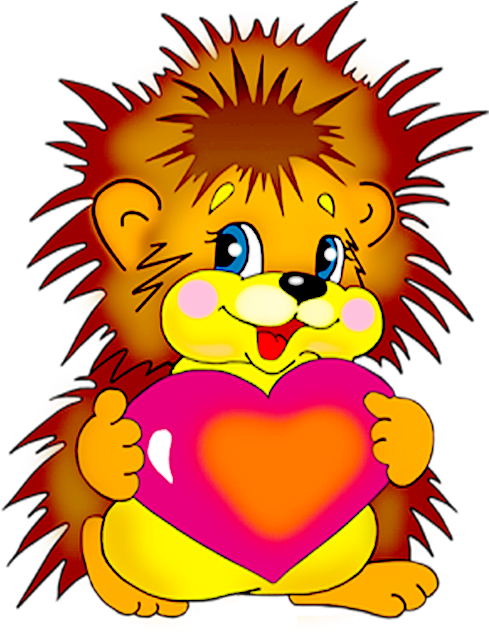 Clip Art - Ежик Смайлик (533x695)