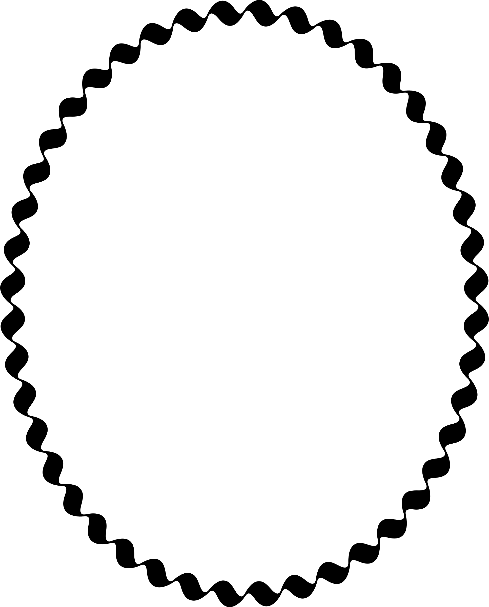 Big Image - Wiggly Frame Clipart (1932x2400)