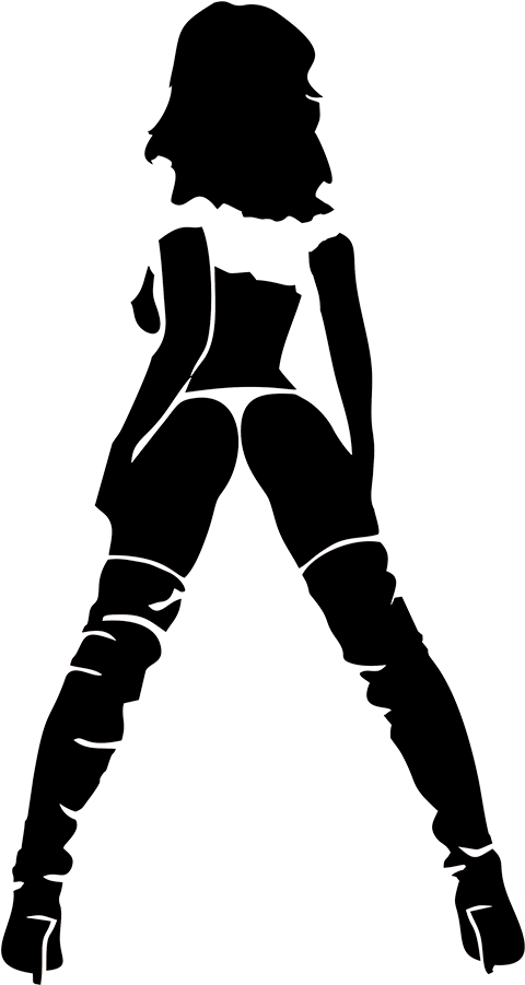 Hot Sexy Girl Woman Pinup Funny Car Bumper Window Vinyl - Hot Woman Silhouette Png (900x900)