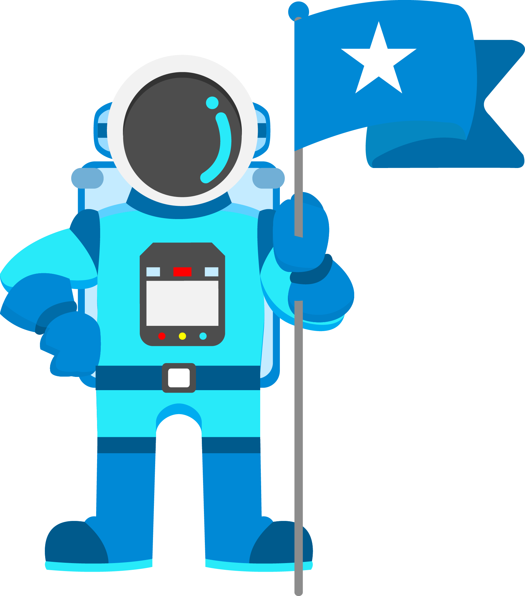 Astronaut Clipart Space Technology - Космонавт Вектор Пнг (1709x1937)