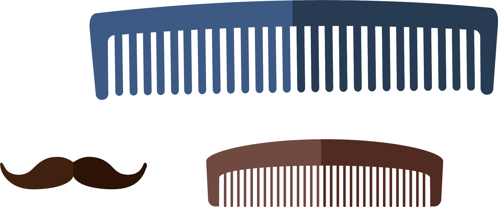 Comb Euclidean Vector Beard - Comb Euclidean Vector Beard (1740x725)