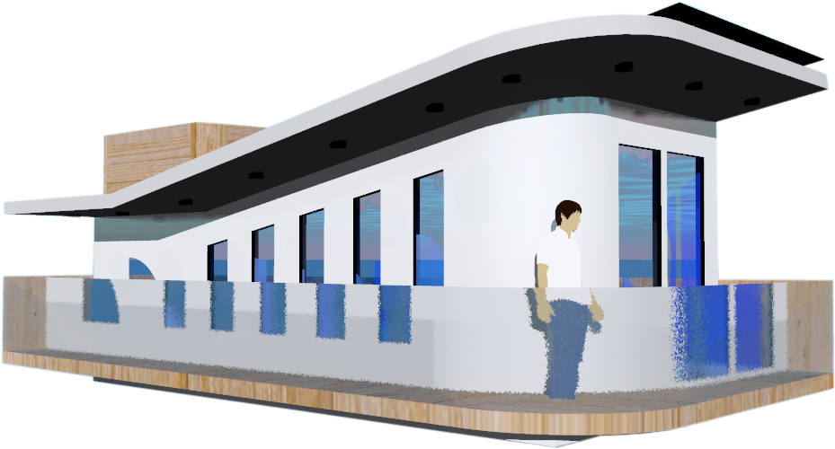 Studio Appartment Houseboat - Arch (1040x549)