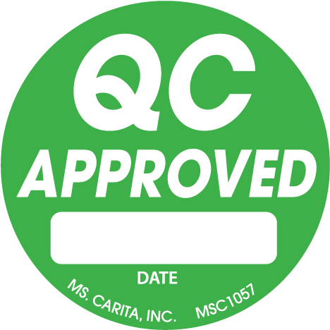 Round Qc Approved Labels - Diameter (1000x1000)