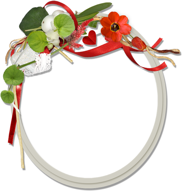 Flower Frame,กรอบรูปดอกไม้สวยๆ ชุดที่2 กรอบวงกลมสีเทาอ่อน - العتق من النار في رمضان (670x685)