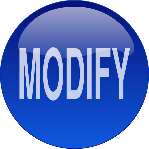 How To Set Use Blue Modify Button Svg Vector - Modify Button (600x600)