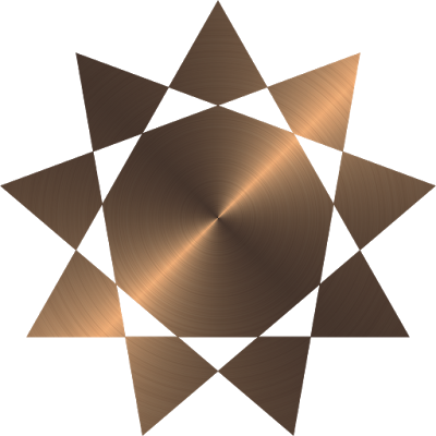 Complex Star Flat Brushed Circular Copper Metallic - Choir (400x400)