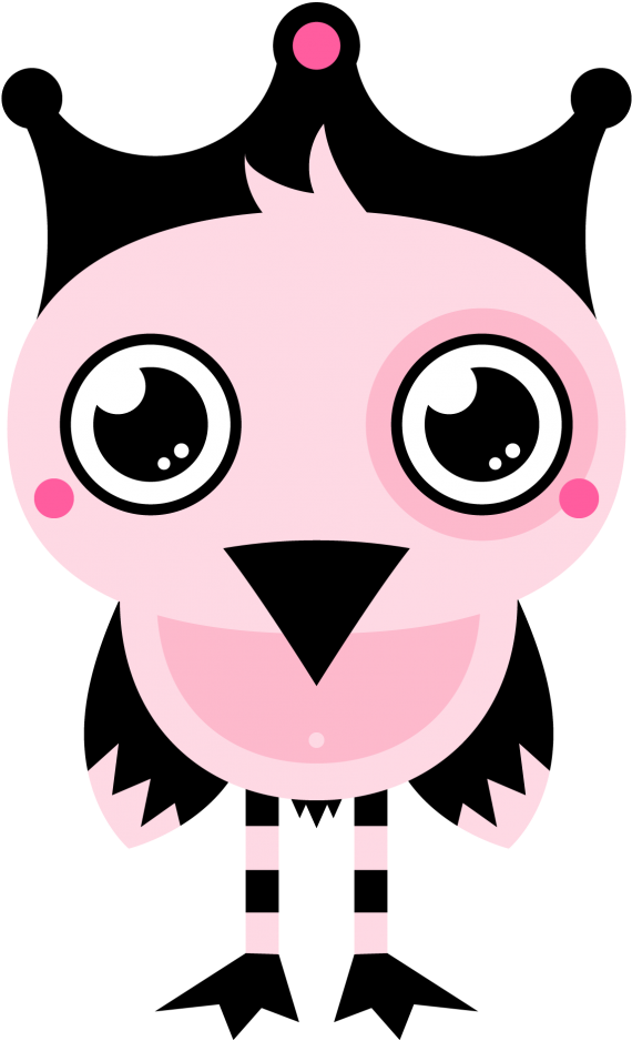 Pink Bird - Illustration (945x945)