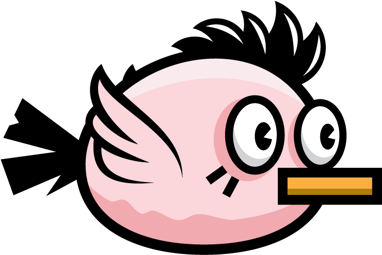 Grumpy Bird - Pink Flappy Bird (765x630)