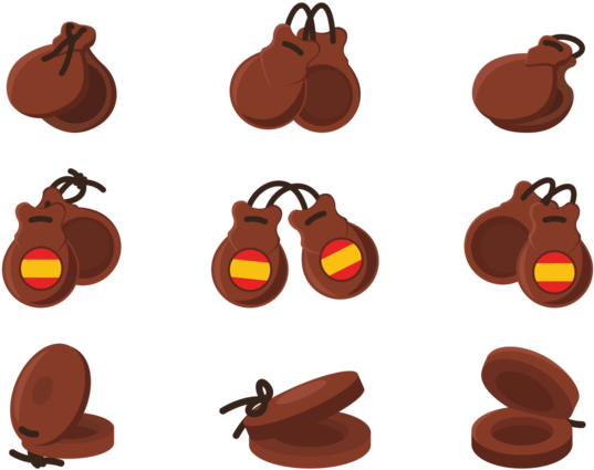 Castanets Icons Vector - Red Dragon (700x490)