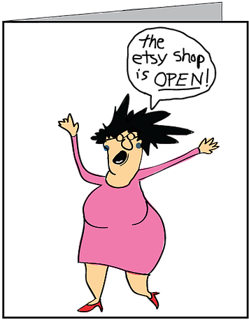 Funny Cartoon Lady - Cartoon (397x470)