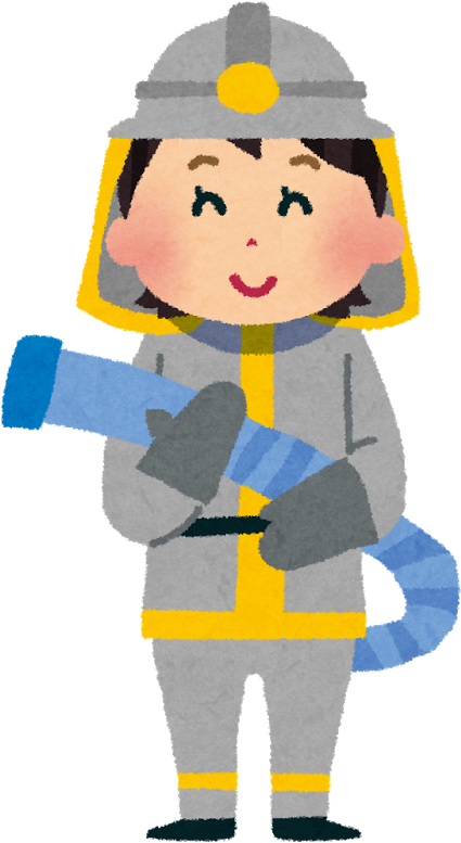 Bombeiro - 消防 イラスト 女性 (552x800)