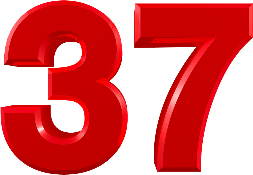 Clipart Number 37 - Number (1000x673)