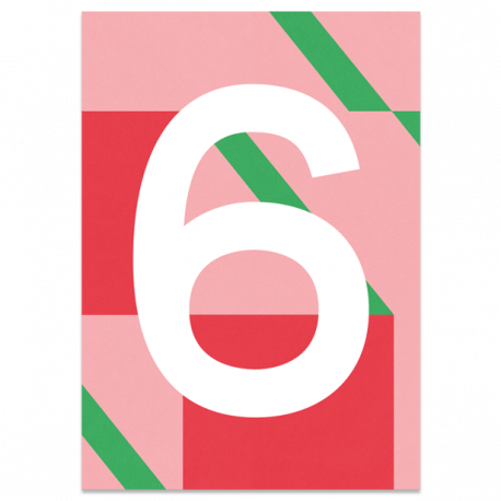 Colourful Postcard Number "6" - Number (458x458)