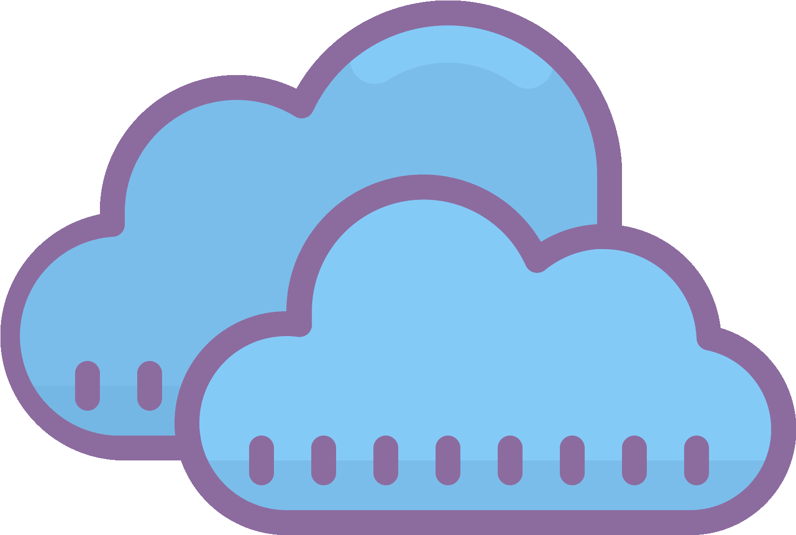 There Are Two Fluffy Clouds Overlapping One Another - Onedrive (1600x1600)