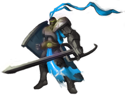Blue - Knight With No Background (524x402)