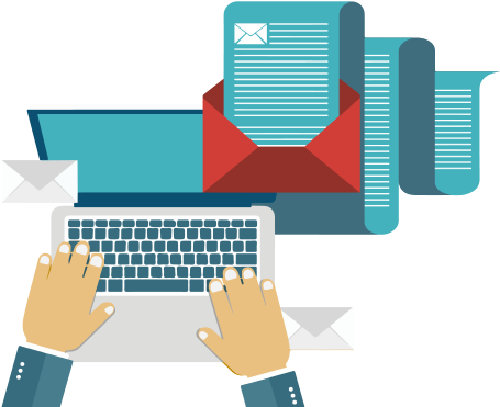 Email Marketing - Send Email Vector (474x431)