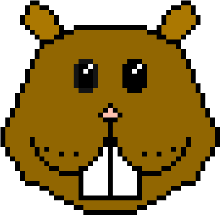 Beaver - Beaver Pixel Art (490x460)