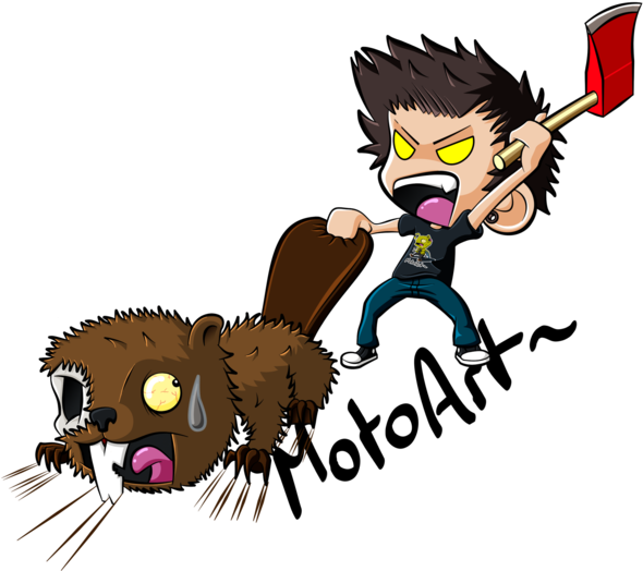 Zom-beaver By Maximoto - Cartoon (600x530)