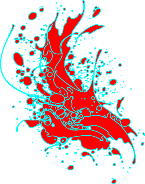 Paint Splatter Clipart (468x594)