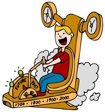Time-machine - Cartoon Time Traveller (450x450)