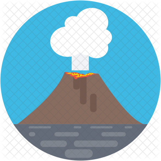 Volcano Icon - Cross (512x512)