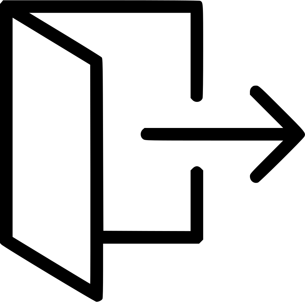 Logout Exit Door Comments - Icon (980x970)