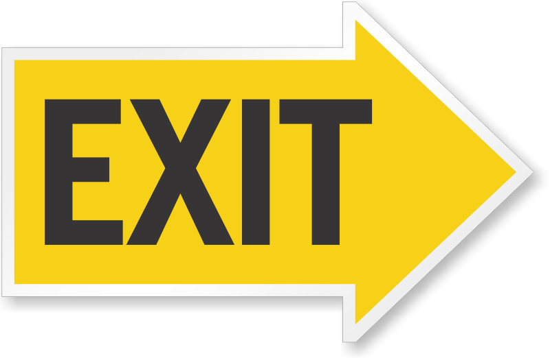 Fire Exit Signs - Yellow Exit Sign (800x522)