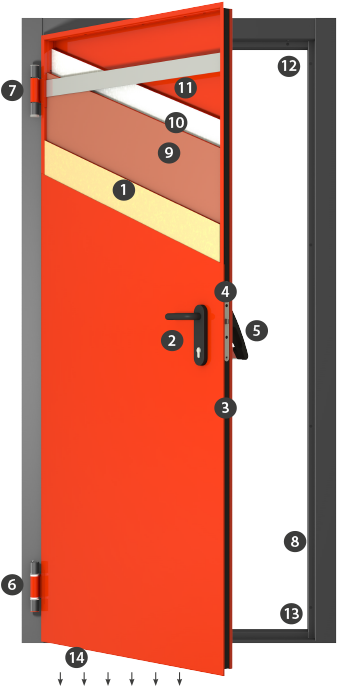Neron Fire Exit Doors Technical Specifications - Door (348x732)