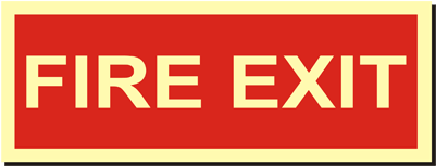 Exit - Compliancesigns Glow-in-dark Vinyl Exit Emergency Fire (400x400)