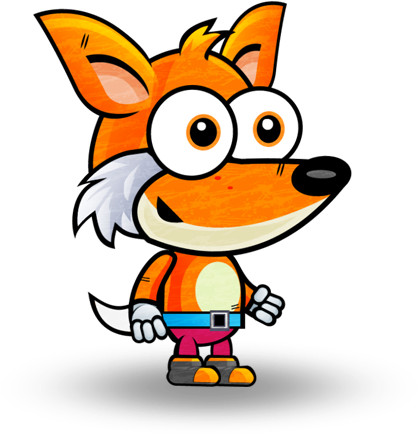 Fox Character Set - Cartoon (600x500)