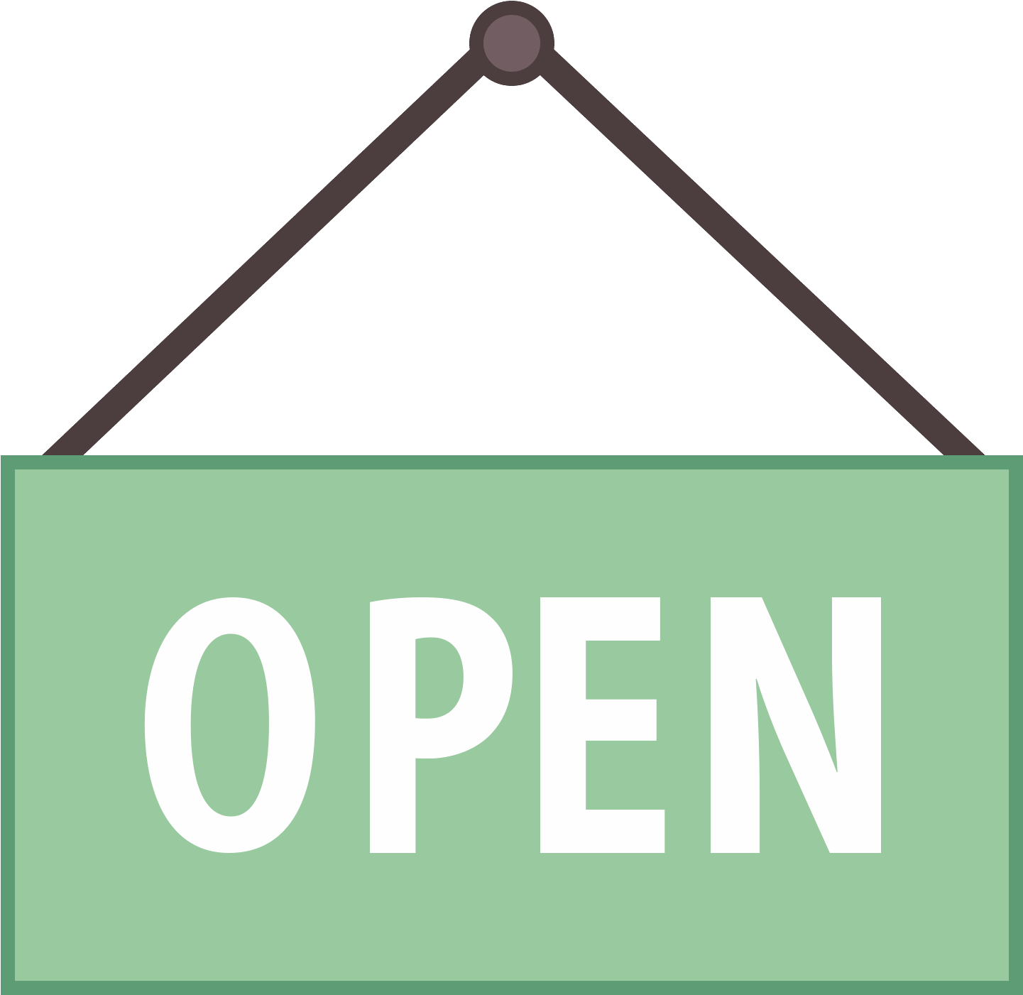 Open Sign Icon - Vector Graphics (1600x1600)