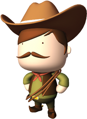 Cowboy Character - Cartoon (512x512)